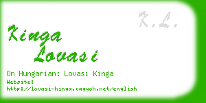 kinga lovasi business card